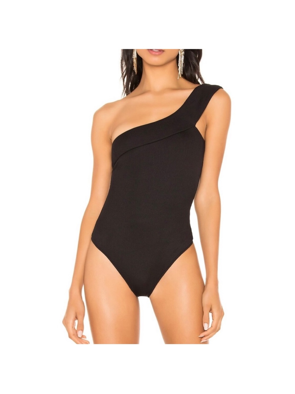 h:ours Women’s Alexander XXS Black Bodysuit -New